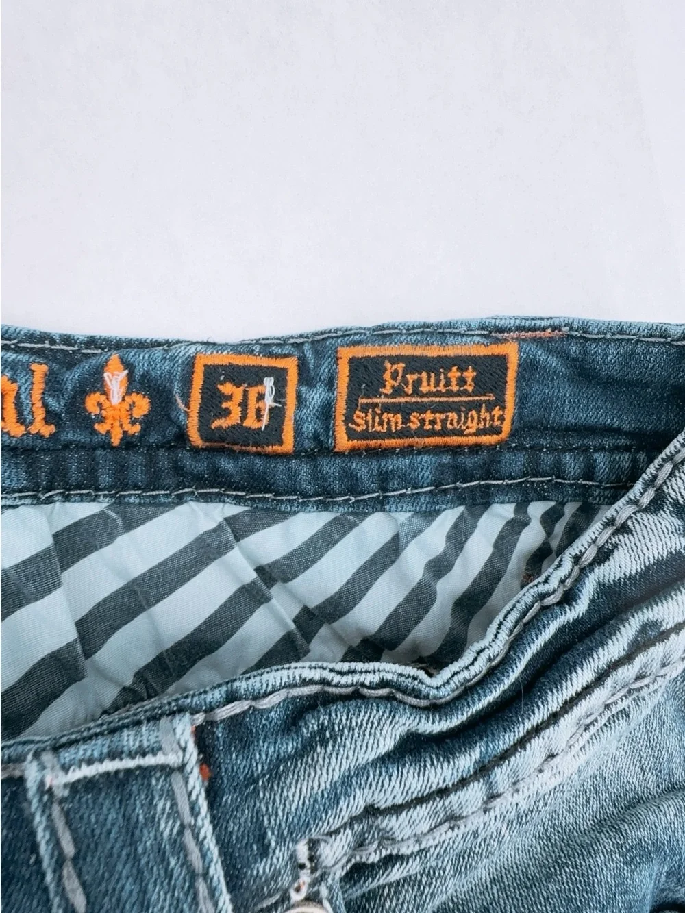 Rock Revival Pruitt Men's Slim Straight Jeans Size 36